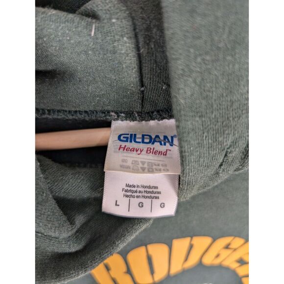 Mr Rodgers Neighborhood Mens Green Bay Packers Aaron Rodgers Green Hoodie Size L - Picture 3 of 4